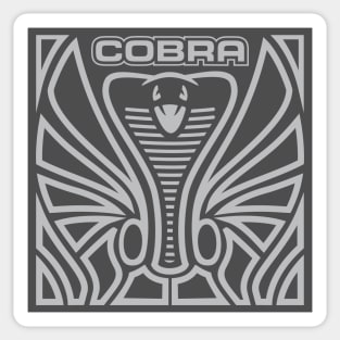 Cobra Hood Art (Silver on Dark Gray) Sticker